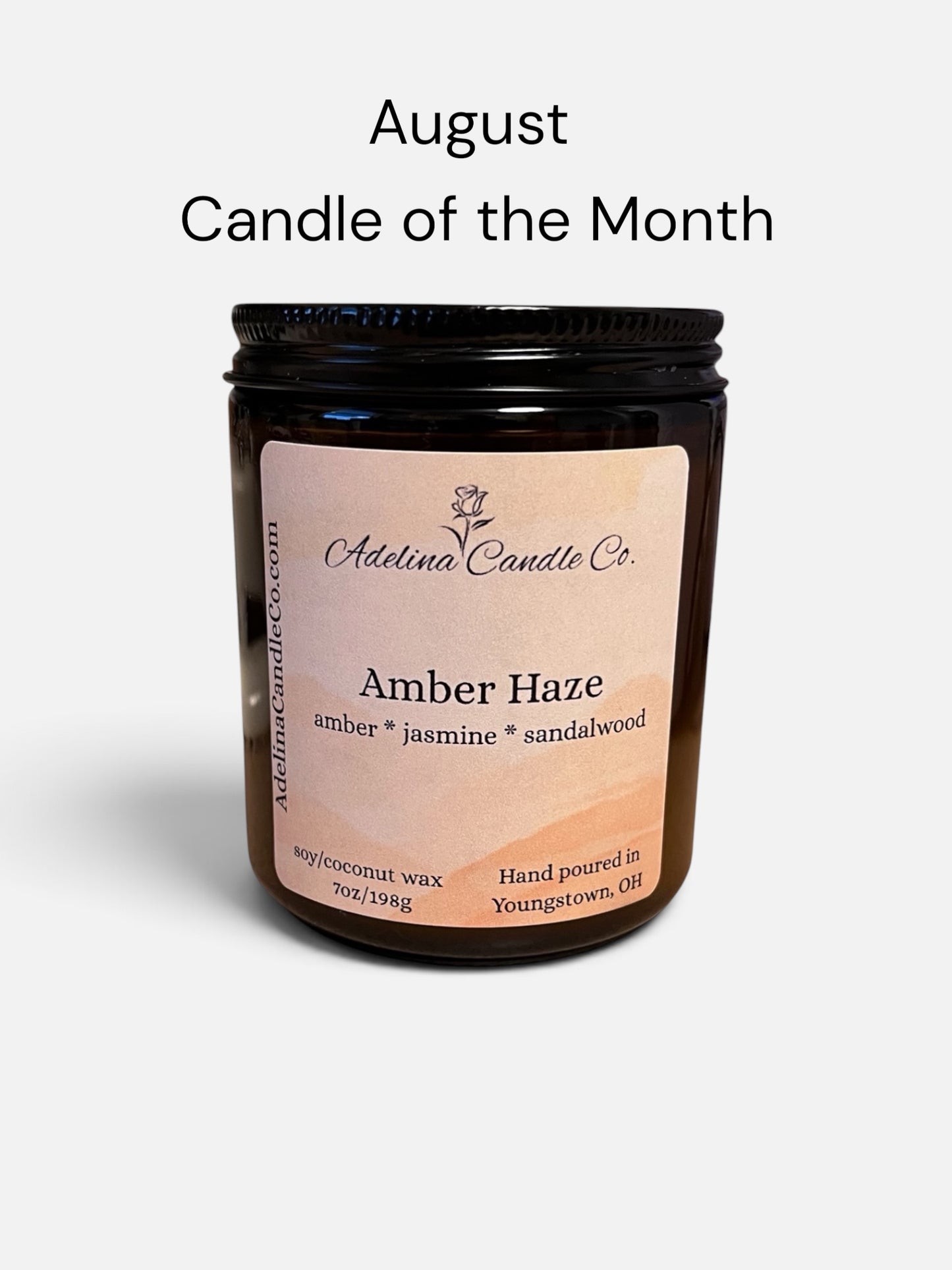 August Candle of the Month - Amber Haze